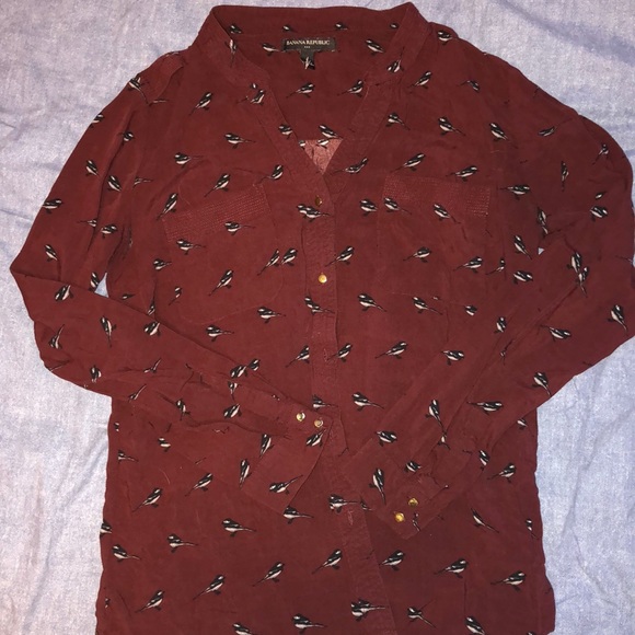 Banana Republic bird shirt - Picture 1 of 3
